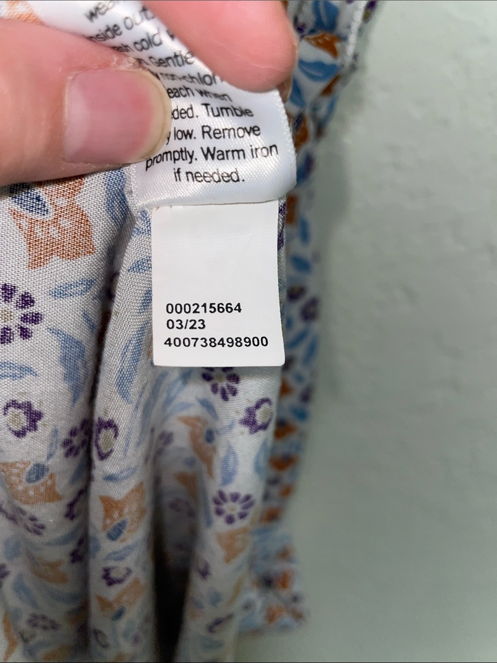 croft & barrow White Maxi Dress with Blue and Brown Floral Print - Picture 8 of 12